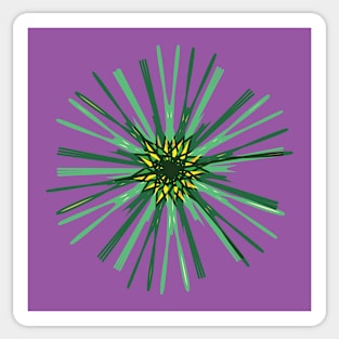 Dandelion Shades of Mardi Gras Sticker